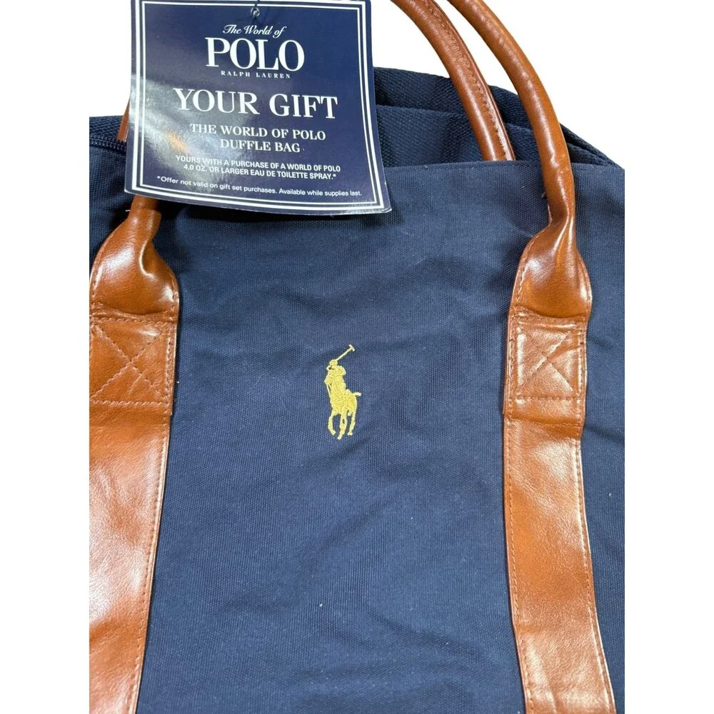 Ralph Lauren Polo Carry On Weekender Duffle Bag With Shoulder Strap Tote NWT